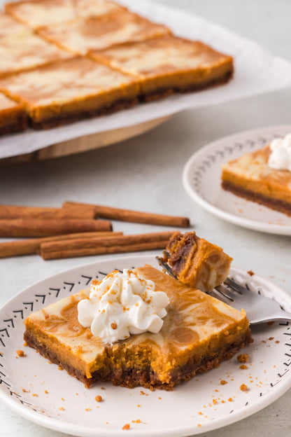 Swirled Sweet Potato Cheesecake Bars - Exclusive